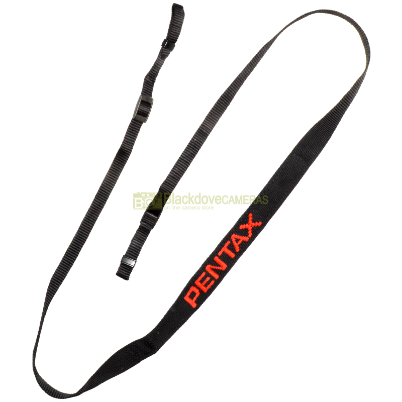 Pentax tracolla originale nera vista frontale