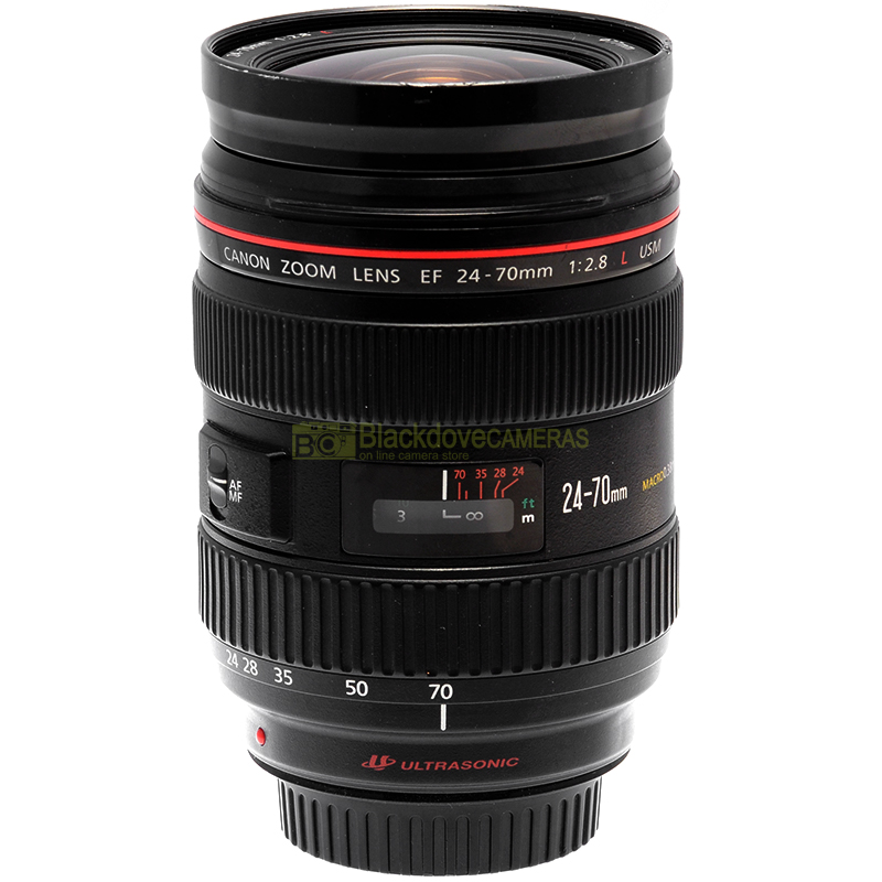 Canon EF 24 70mm f/2.8 L USM Black vista frontale