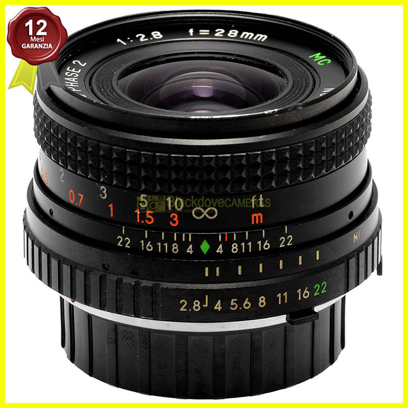 CPC Phase 2 28mm f/2.8 MC Macro Obiettivo grandangolare per Minolta MD
