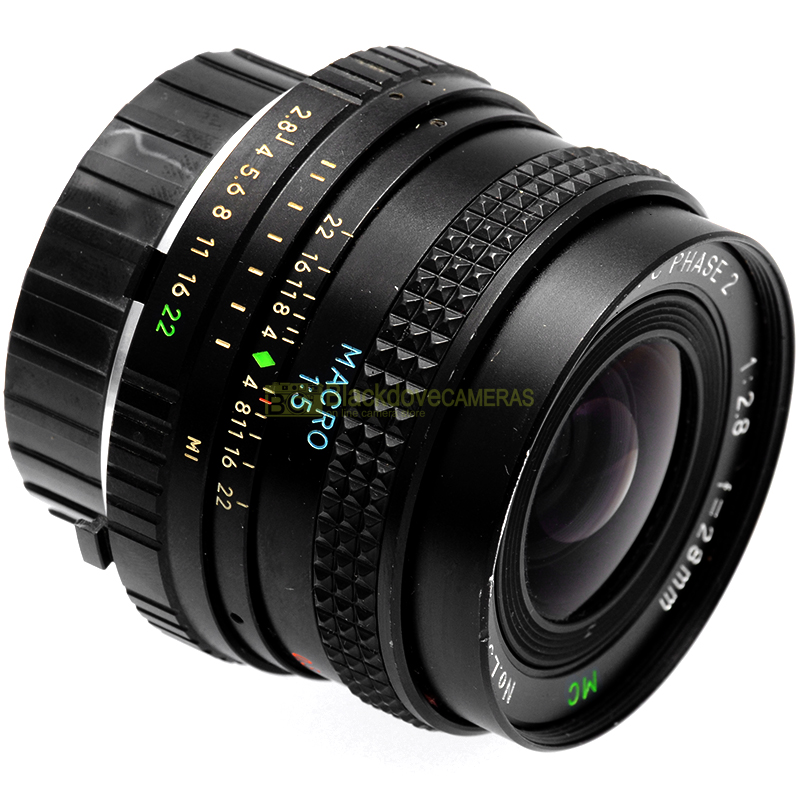 CPC Phase 2 28mm f/2.8 MC Macro vista laterale