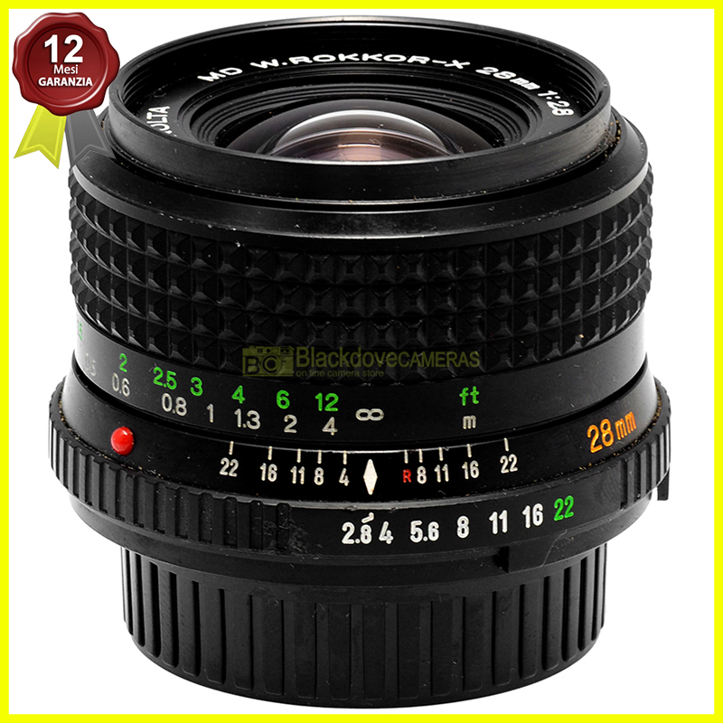 Minolta MD W.Rokkor 28mm f/2.8 Obiettivo grandangolare per reflex MD MC SR