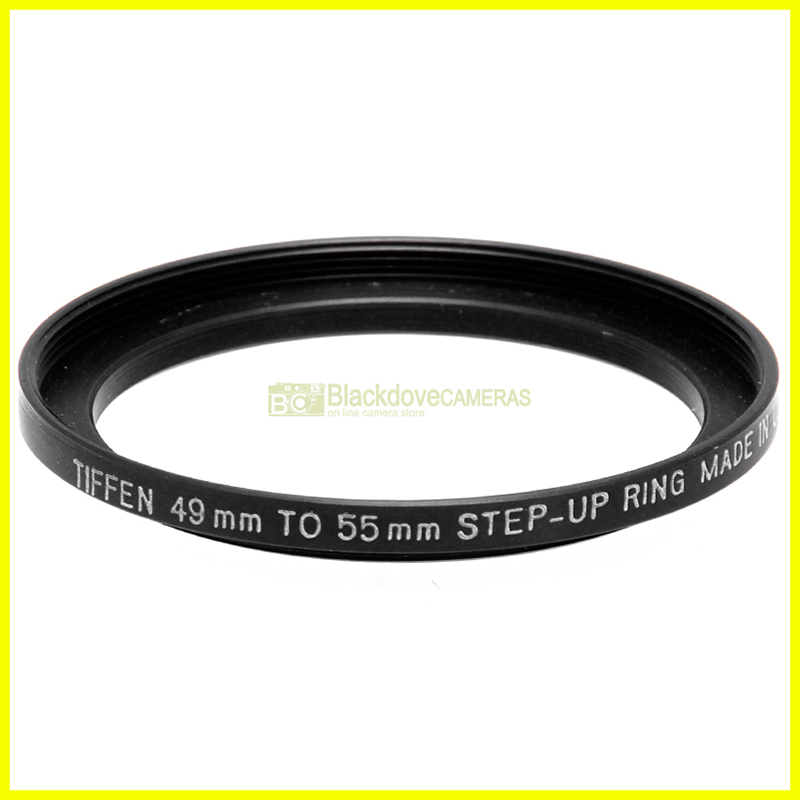 Adattatore step‑up 49‑55mm per filtri M55 su obiettivi diametro 49mm Tiffen