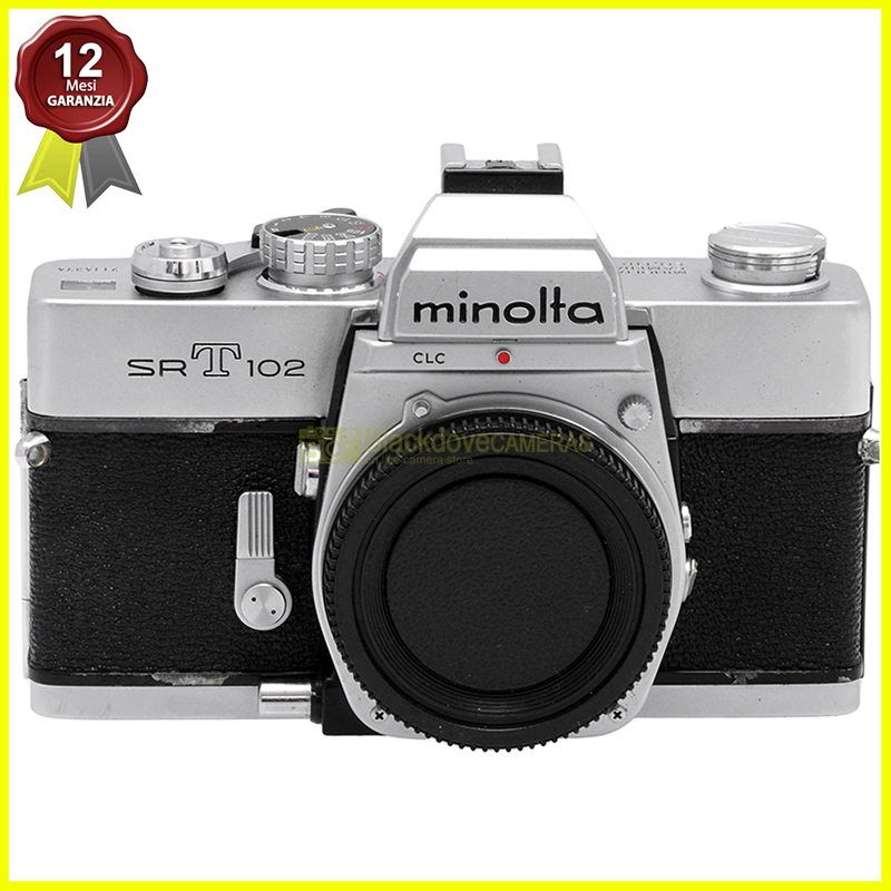 Minolta SRT 102 silver fotocamera reflex 35mm analogica otturatore meccanico