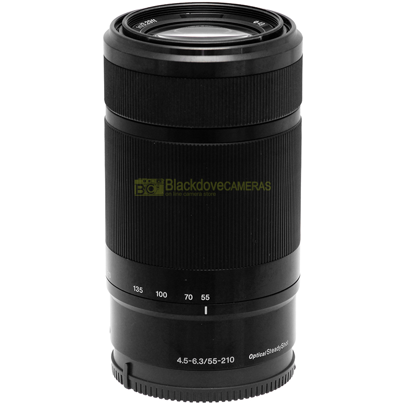 Sony E 55-210mm f4-6,3 OSS Nero obiettivo zoom E-Mount. 55/210 mm f/4-6.3 vista dettagliata