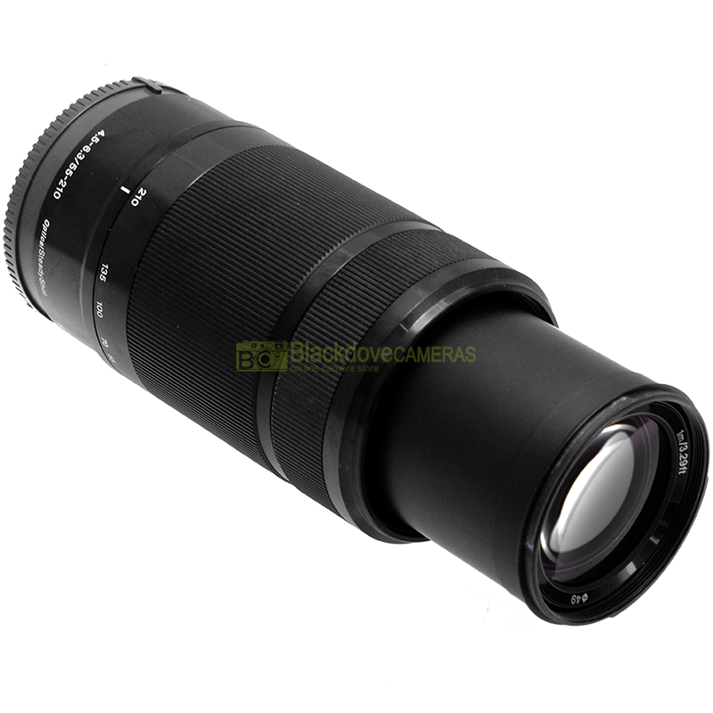 Sony E 55-210mm f4-6,3 OSS Nero obiettivo zoom E-Mount. 55/210 mm f/4-6.3 vista dettagliata