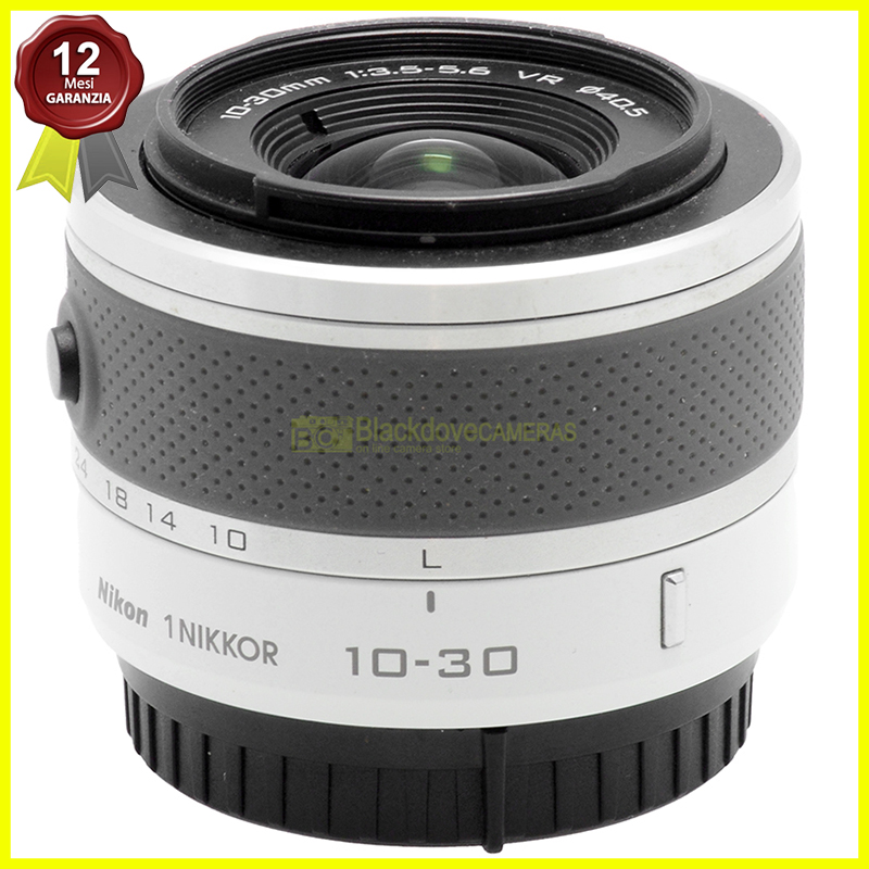 Nikon 1 Nikkor 10-30mm f/3.5-5.6 VR White Bianco Obiettivo per Nikon J1 J2 V1 V2