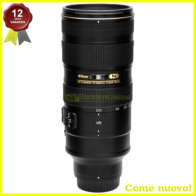 Nikon AF-S Nikkor 70-200mm f/2.8G ED VR II – vista principale del teleobiettivo