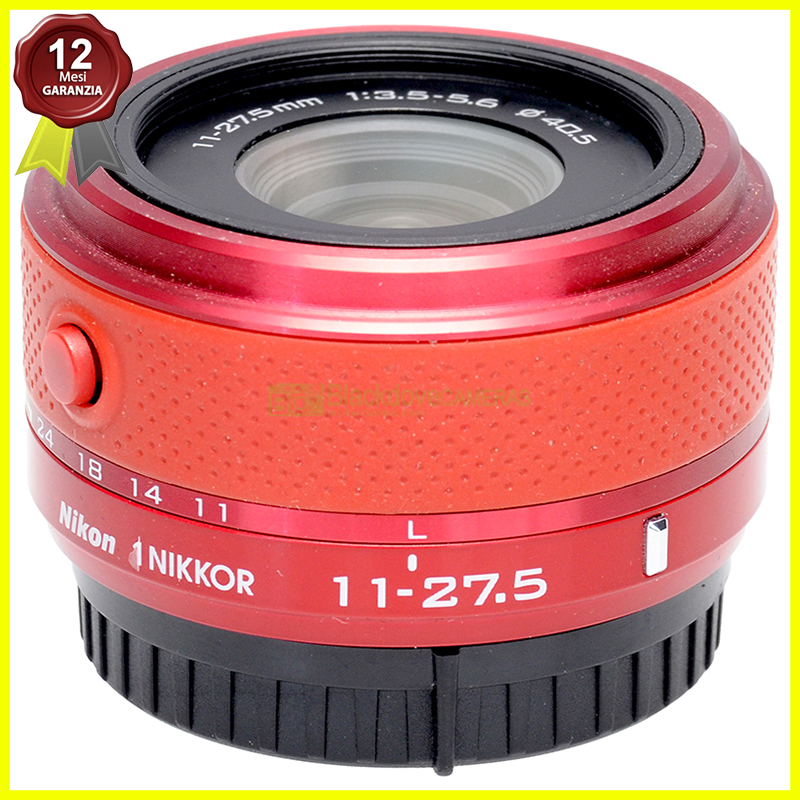 Nikon 1 Nikkor 11-27.5mm f/3.5-5.6 nero obiettivo zoom vista frontale