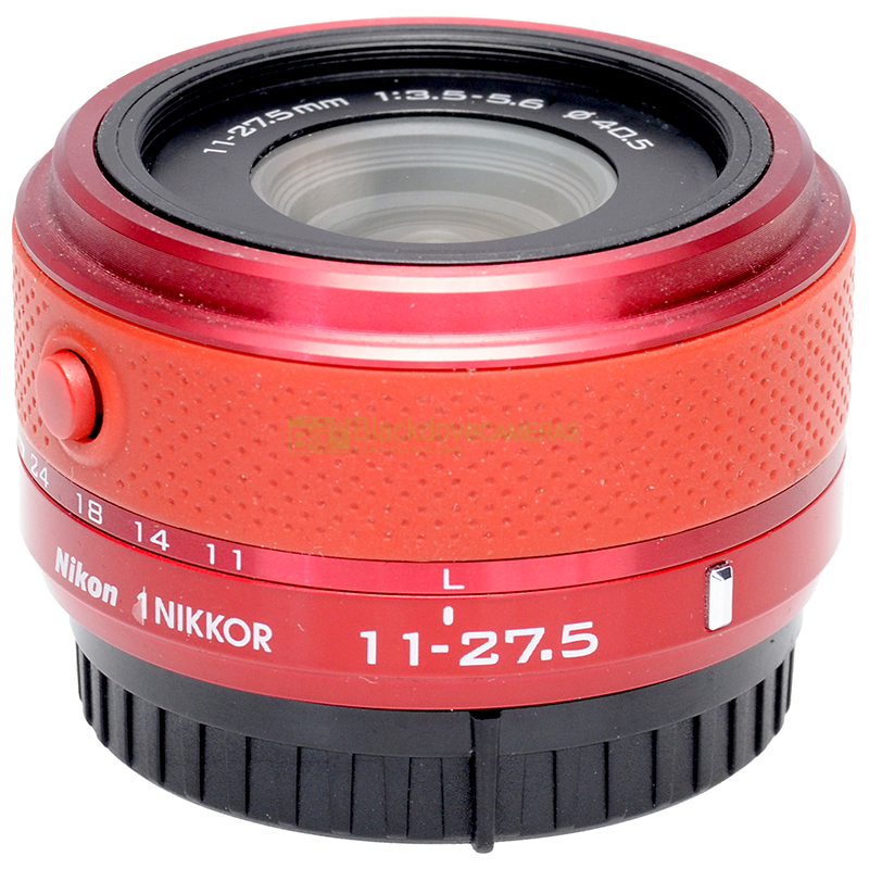 Nikon 1 Nikkor 11-27.5mm nero dettaglio barilotto