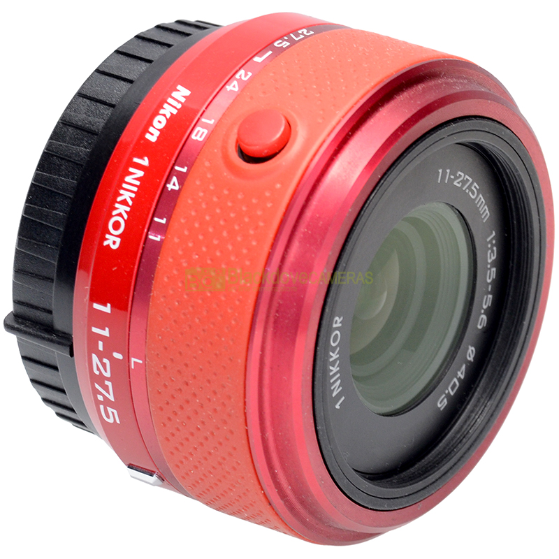 Nikon 1 Nikkor 11-27.5mm nero vista laterale