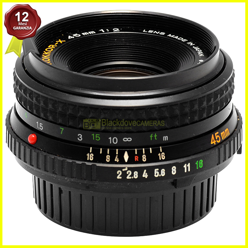 Minolta MD Rokkor-X 45mm f/2 obiettivo pancake