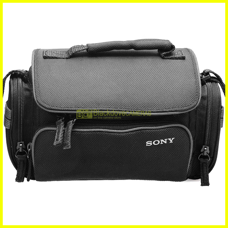Borsa fotografica a tracolla per attrezzatura Sony nera interno 11x12x16 cm