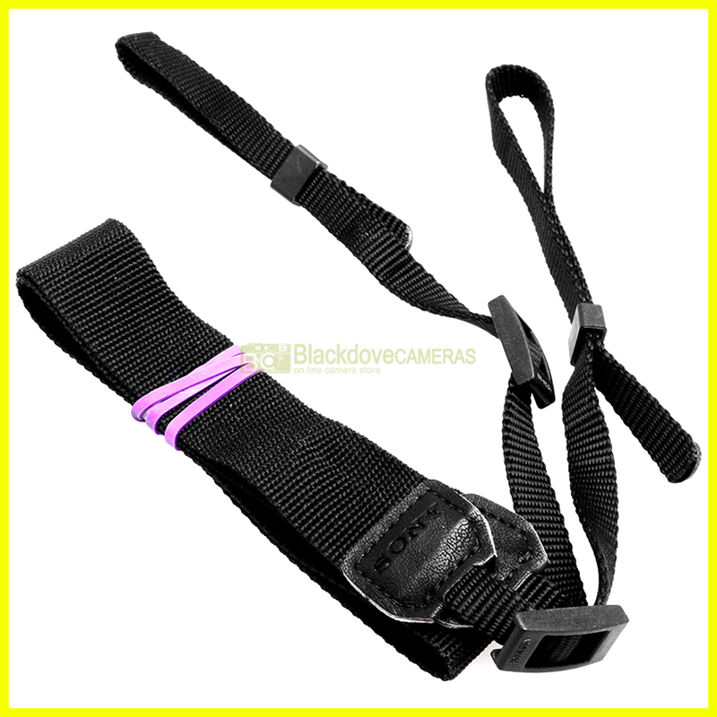 Tracolla nera per fotocamere bridge e mirrorless Sony genuine camera strap