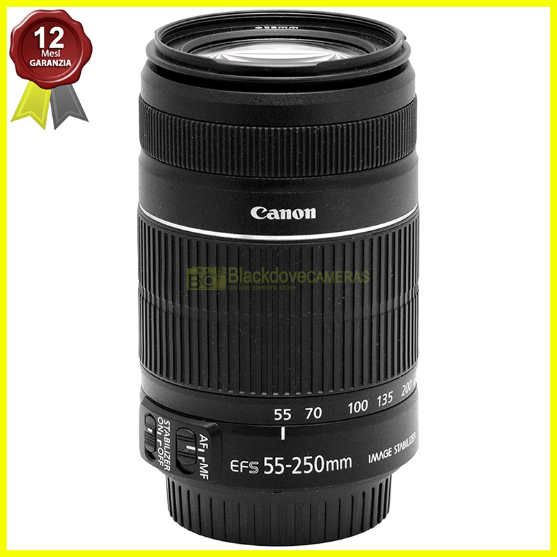 Canon EF‑S 55‑250mm f/4‑5.6 IS II – Obiettivo Zoom AF per Reflex APS‑C