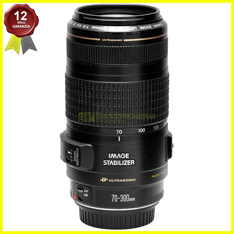 Canon EF 70-300mm f/4-5.6 IS USM Teleobiettivo Zoom per Fotocamere Reflex EOS AF