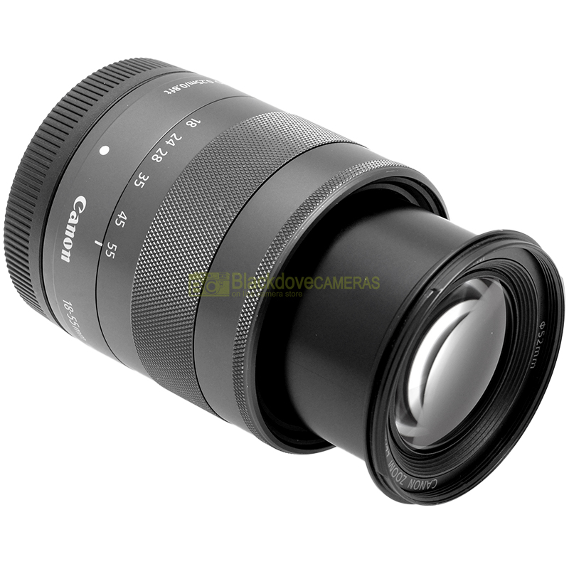 Obiettivo Canon EF-M 18/55mm f/3,5-5,6 IS STM vista frontale