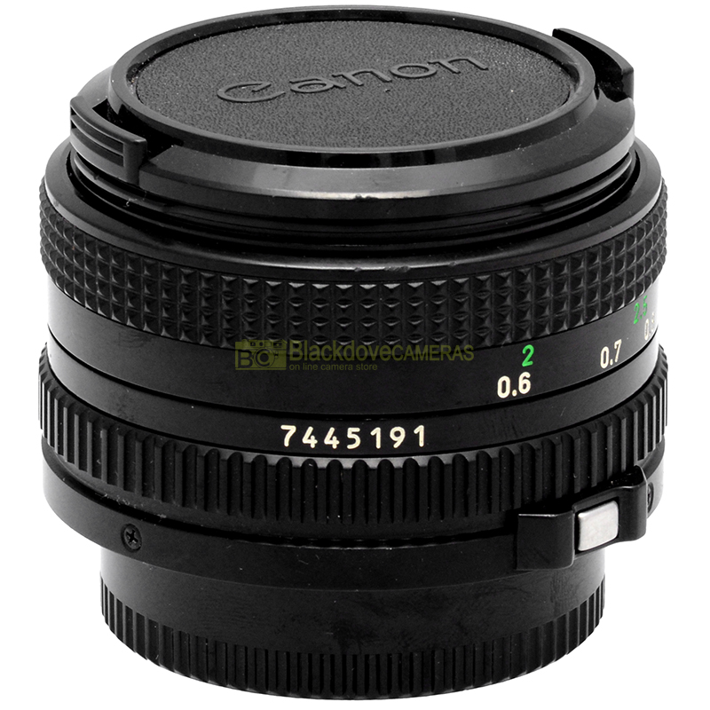 Canon FD 50mm f/1.8 vista posteriore innesto FD FL