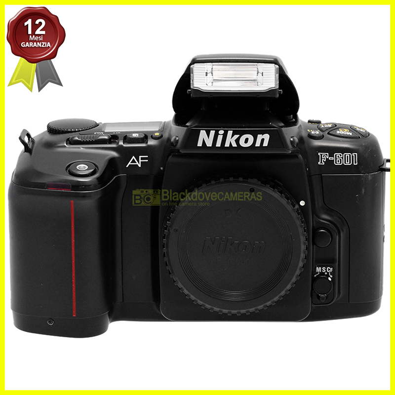 Nikon F 601 Fotocamera Reflex AF 35mm a Pellicola Black Body Usata