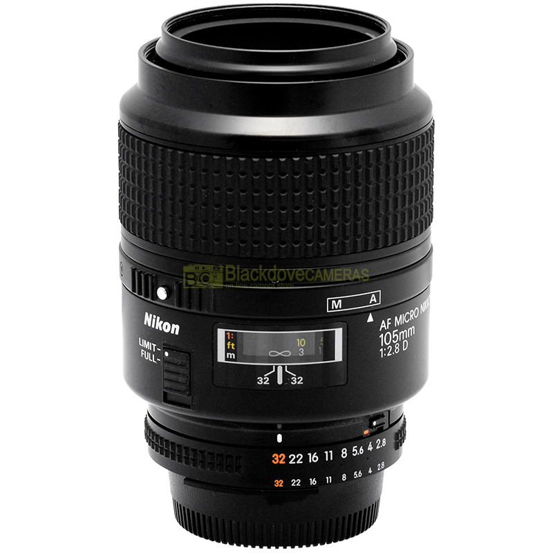 Nikon AF-D Micro Nikkor 105mm f/2.8 – vista laterale