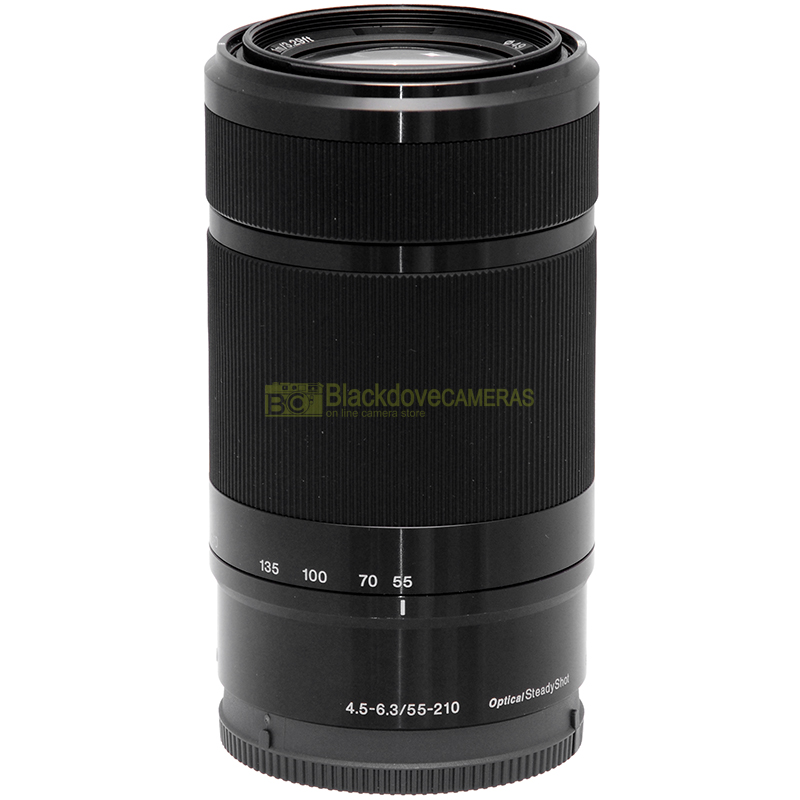 Sony E 55-210mm f4-6,3 OSS Nero obiettivo zoom E-Mount. 55/210 mm f/4-6.3 vista dettagliata