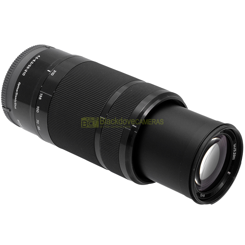 Sony E 55-210mm f4-6,3 OSS Nero obiettivo zoom E-Mount. 55/210 mm f/4-6.3 vista dettagliata