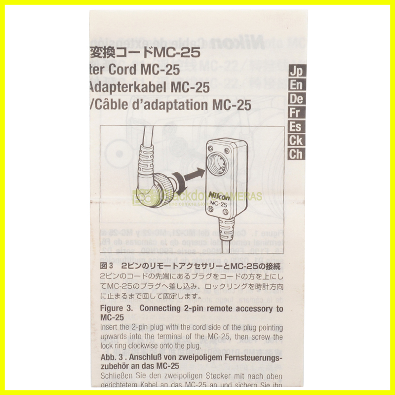 Manuale Nikon Adapter Cord MC-25 Multilingua