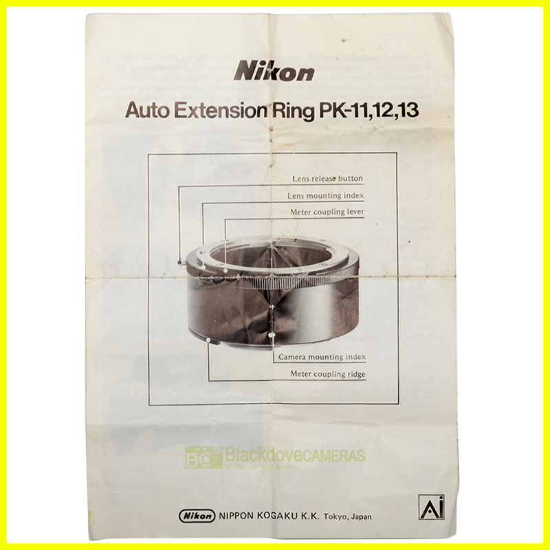 Manuale Nikon Auto Extension Ring PK-11 PK-12 PK-13