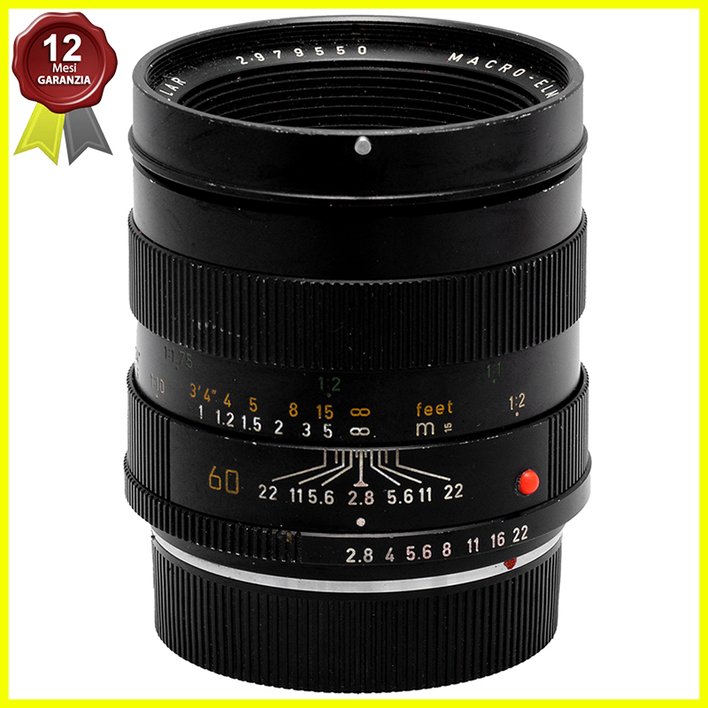 Leica Macro‑Elmarit‑R 60mm f/2.8 11205 3 Cammes Made in Germany per Leica R