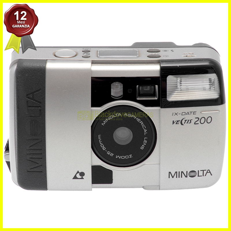 Minolta Vectis 200 IX Date Fotocamera APS a Pellicola con Obiettivo zoom 25-50mm