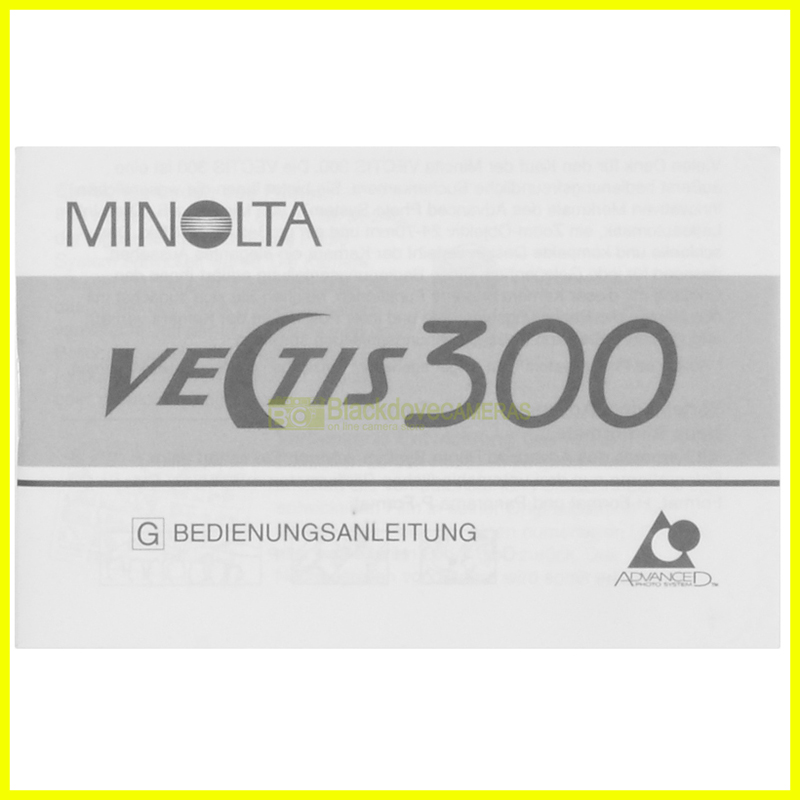 Manuale Originale Minolta Vectis 300 Deutsch