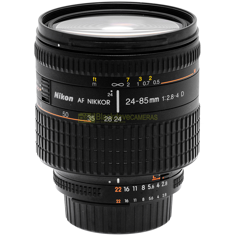 Nikon AF‑D Nikkor 24‑85mm f/2.8‑4 – vista laterale