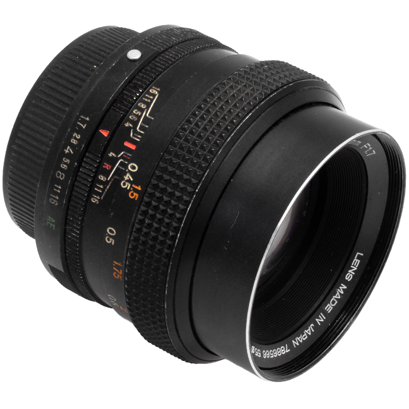 Konica Hexanon AR 50mm f/1.7 vista lenti interne