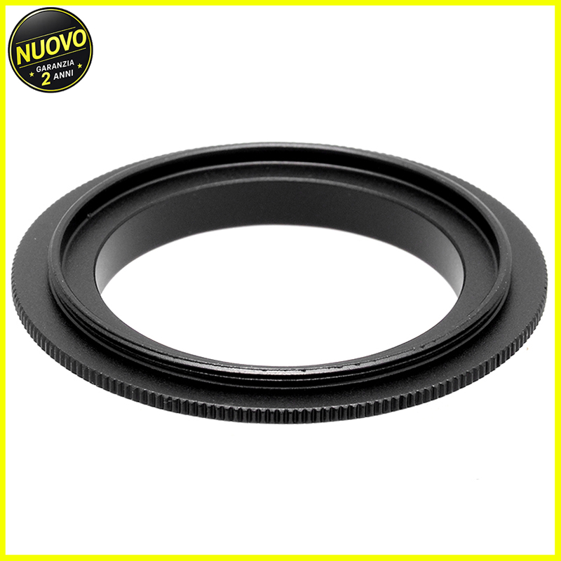Anello inversione 52mm Nikon, messa a fuoco manuale per close‑up pro