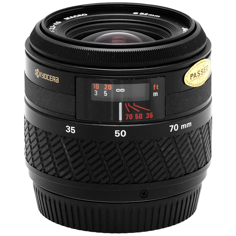 Yashica AF 35-70mm f3,3-4,5 Macro vista frontale
