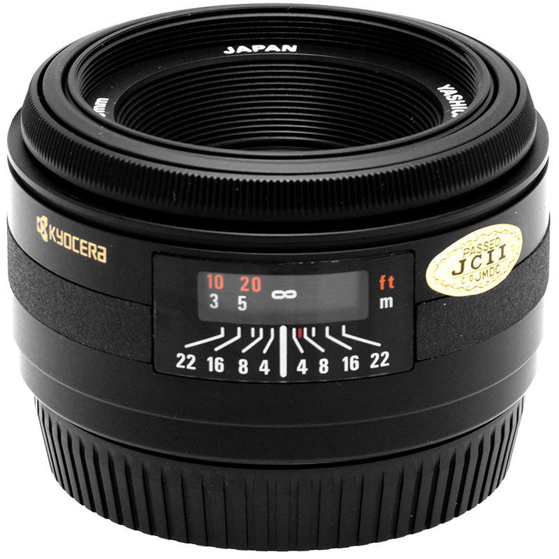 Yashica AF 50mm f/1.8 vista frontale