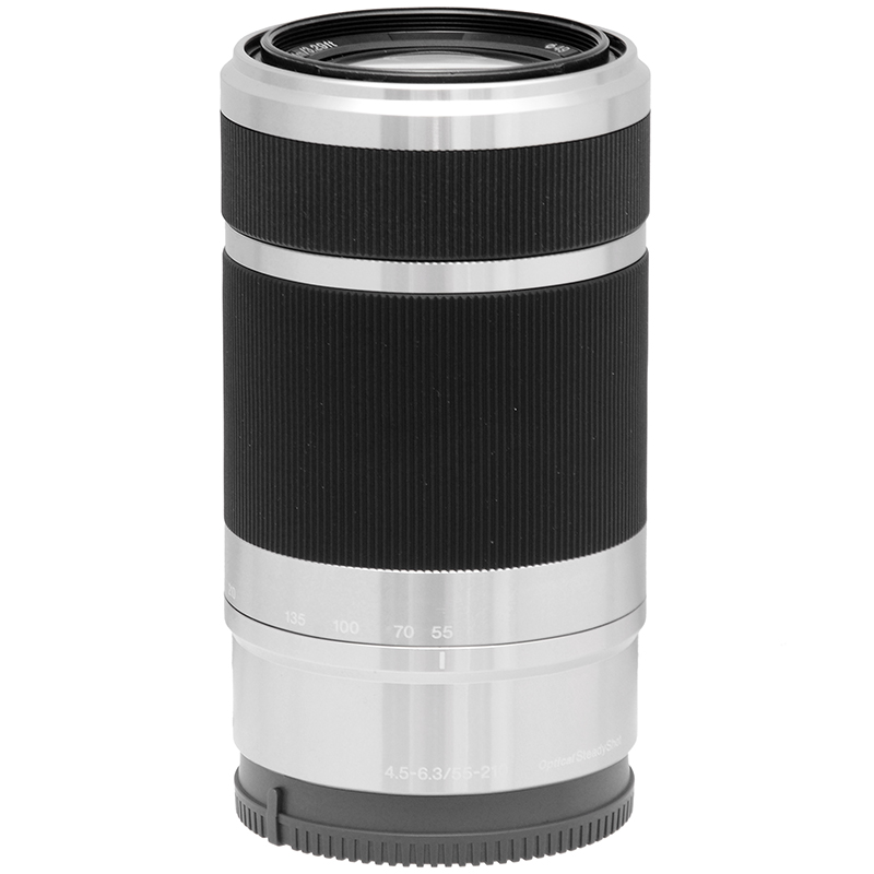 Sony E 55-210mm OSS Silver vista frontale