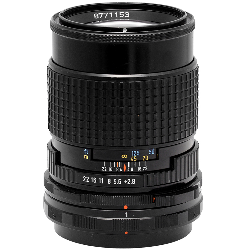 Pentax 67 165mm f/2.8 SMC vista frontale