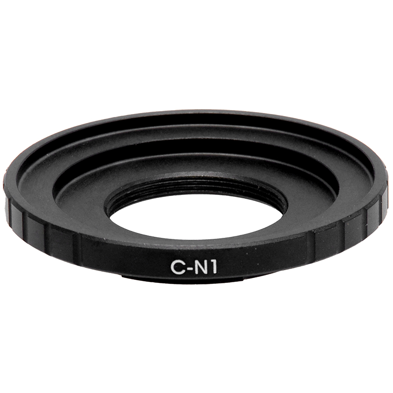 Adattatore per obiettivi Cine C-Mount su fotocamere Nikon 1 – Anello adapter 7 Vista laterale adattatore C-Mount per Nikon 1