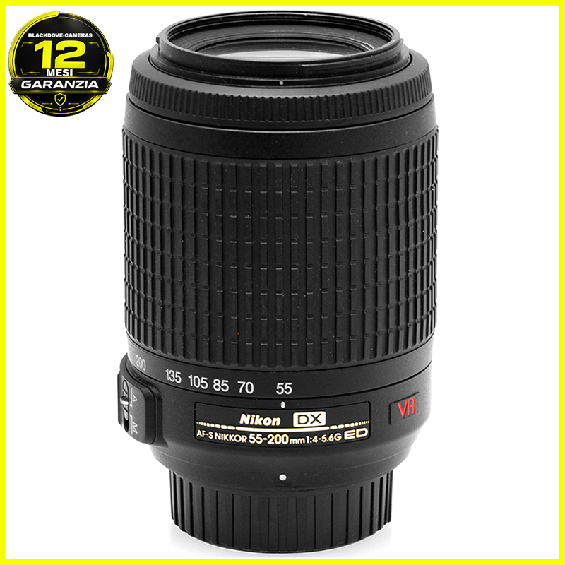 Nikon AF-S DX 55-200mm VR vista frontale
