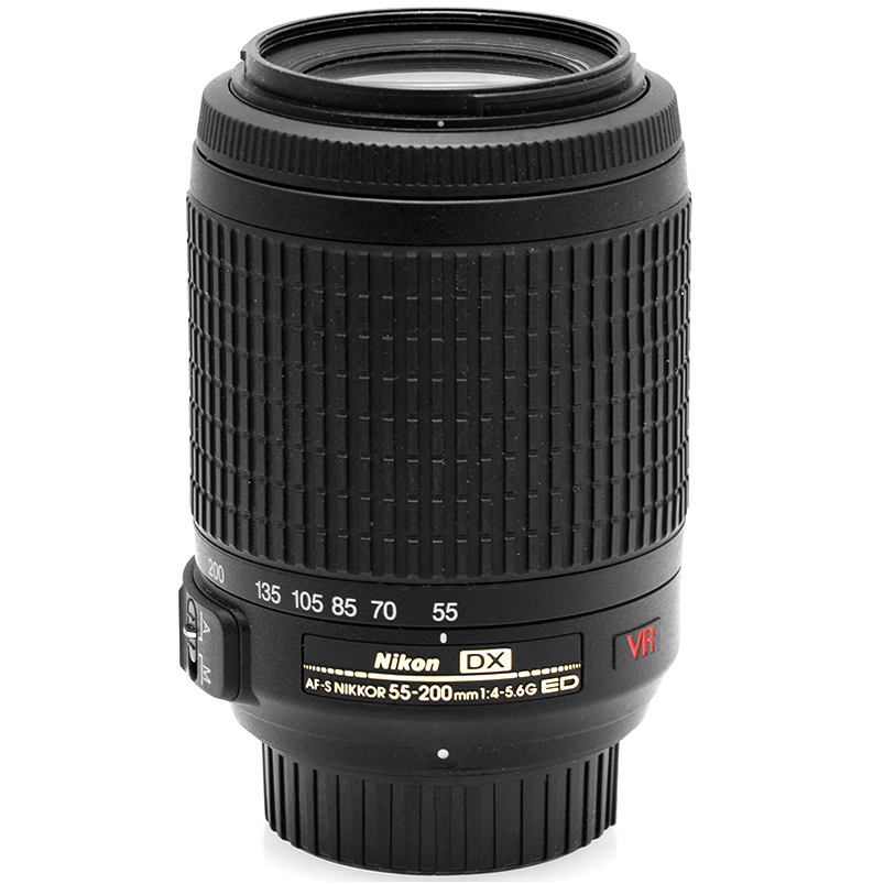 Nikon 55-200mm VR vista laterale