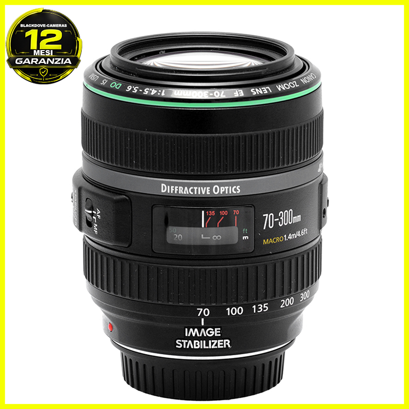 Canon EF 70-300mm f/4.5-5.6 DO IS Macro USM vista frontale