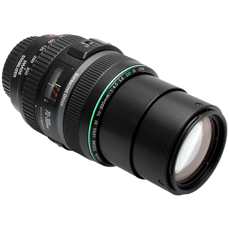 Canon 70-300mm DO IS dettaglio corpo obiettivo