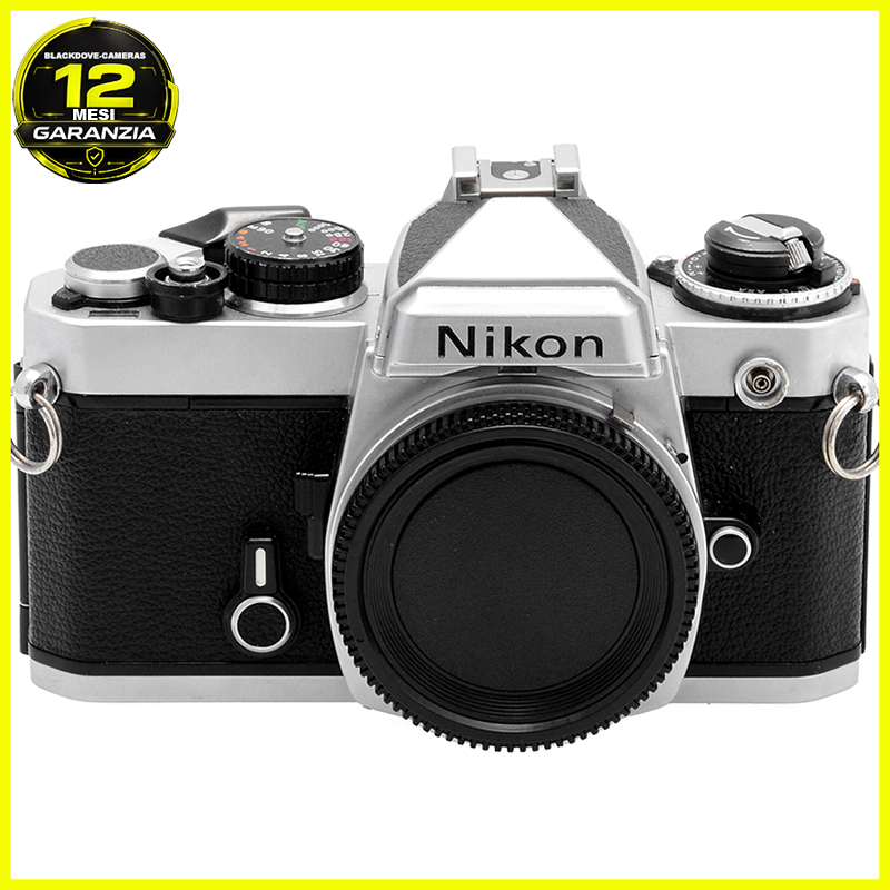 Nikon FE Silver reflex a pellicola 35mm SLR vintage Nikon F mount 9 Nikon FE Silver vista frontale