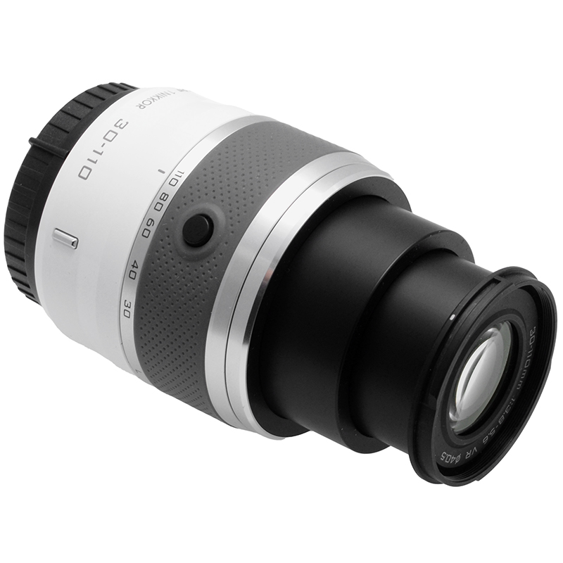 Nikon 30‑110mm VR CX Tele Zoom Bianco per fotocamere Mirrorless Serie 1 10 Nikon 30-110mm VR CX Bianco lato B