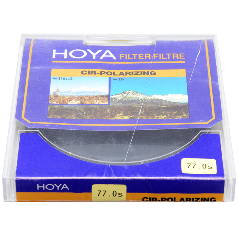 77mm. filtro Polarizzatore circolare Hoya a vite M77. Polarizer filter. 8 Hoya CPL 77mm dettaglio