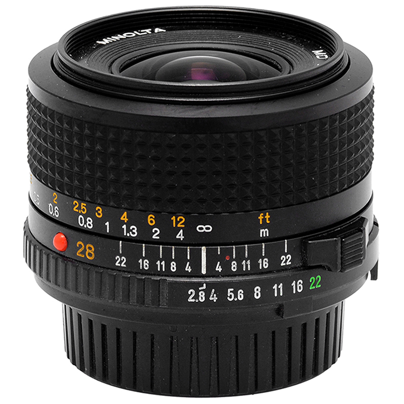 Minolta MD 28mm lato A