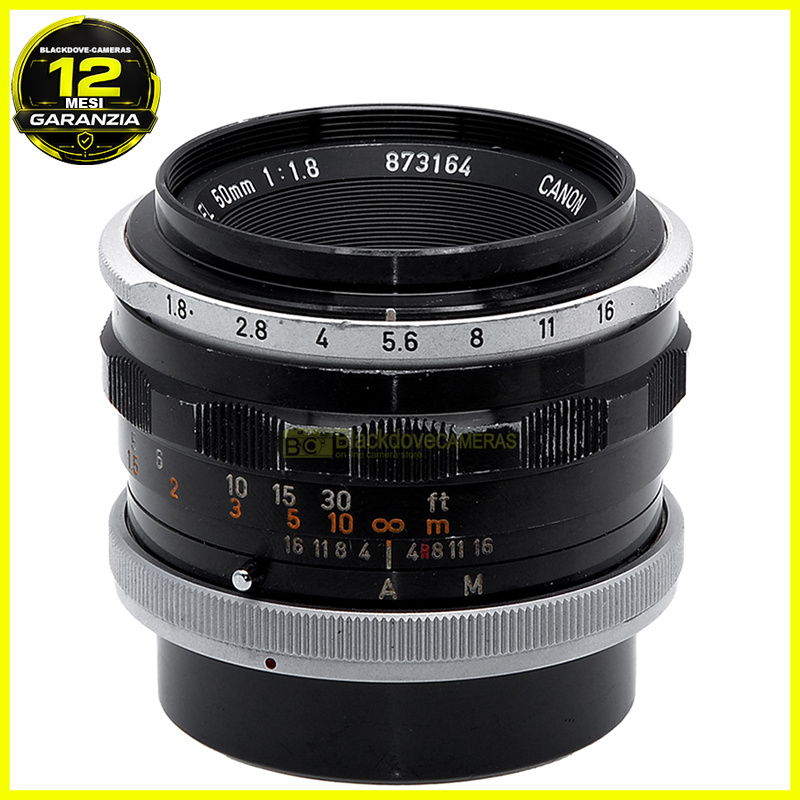 Canon FL 50mm f/1.8 vista frontale