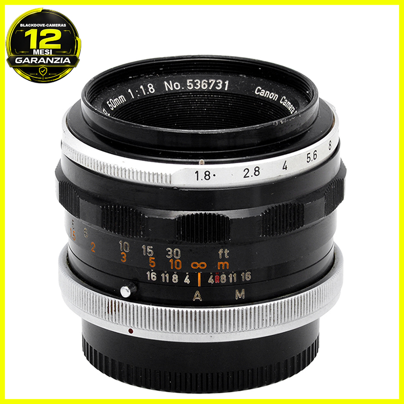 Canon FL 50mm f/1.8 vista frontale