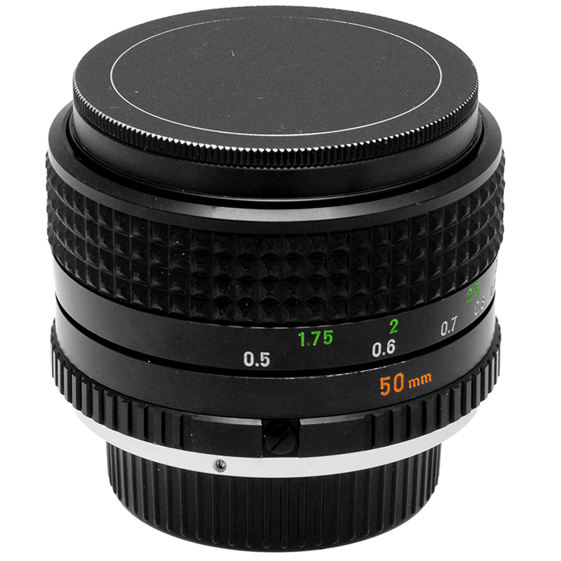 Minolta Rokkor PG 50mm dettaglio