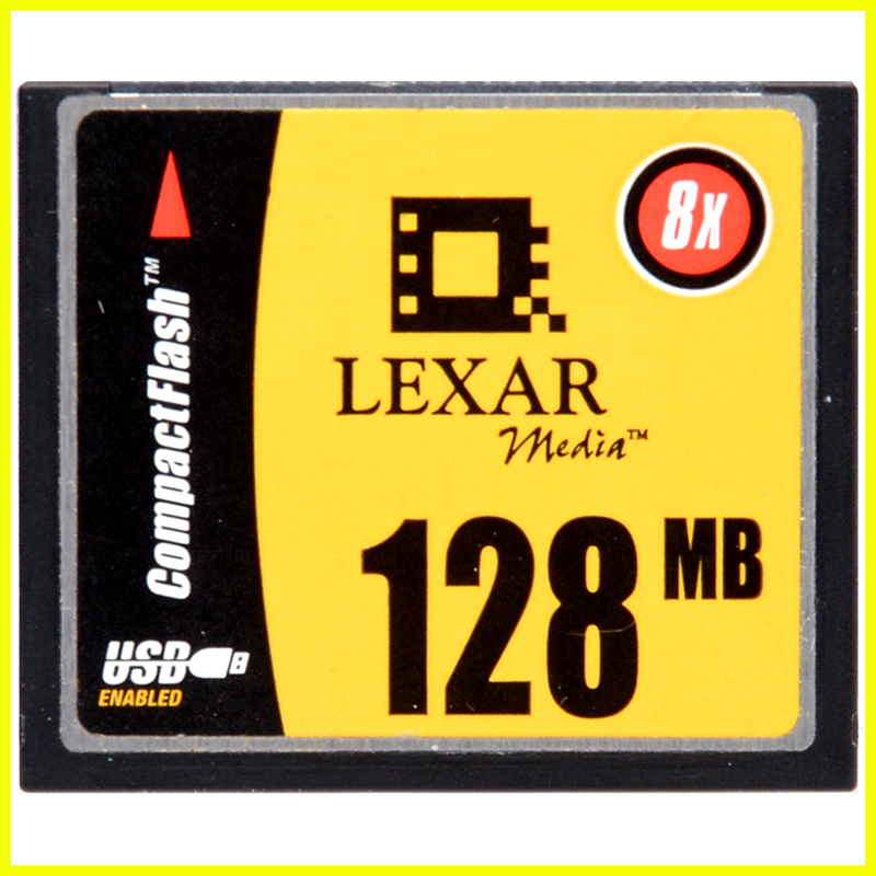 Lexar Compact Flash 128MB vista frontale